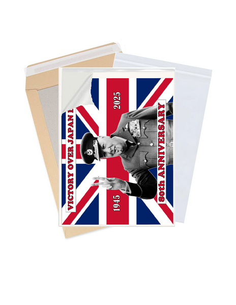 Celebrate 80 Years of Victory over Japan: VJ Day 80th Anniversary Premium A4 Size Cake Topper D1