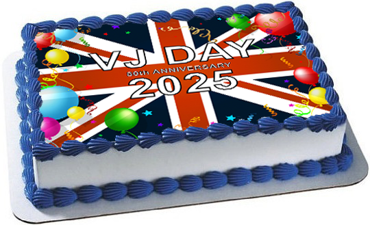 Celebrate 80 Years of Victory over Japan: VJ Day 80th Anniversary Premium A4 Size Cake Topper D4