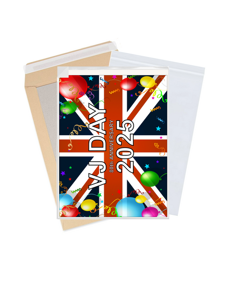 Celebrate 80 Years of Victory over Japan: VJ Day 80th Anniversary Premium A4 Size Cake Topper D4