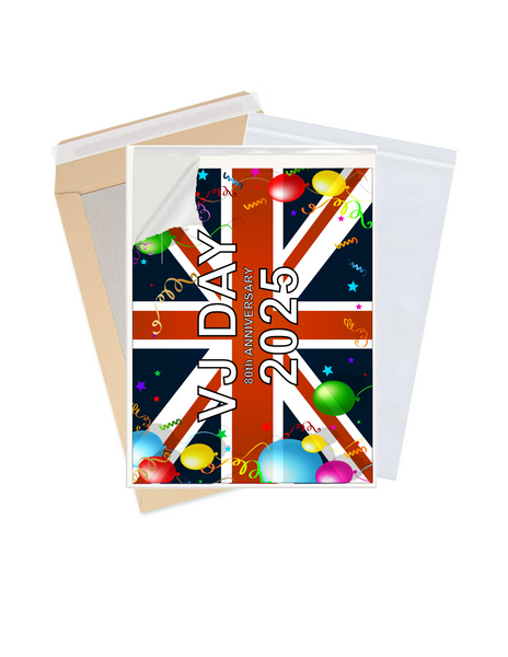 Celebrate 80 Years of Victory over Japan: VJ Day 80th Anniversary Premium A4 Size Cake Topper D4