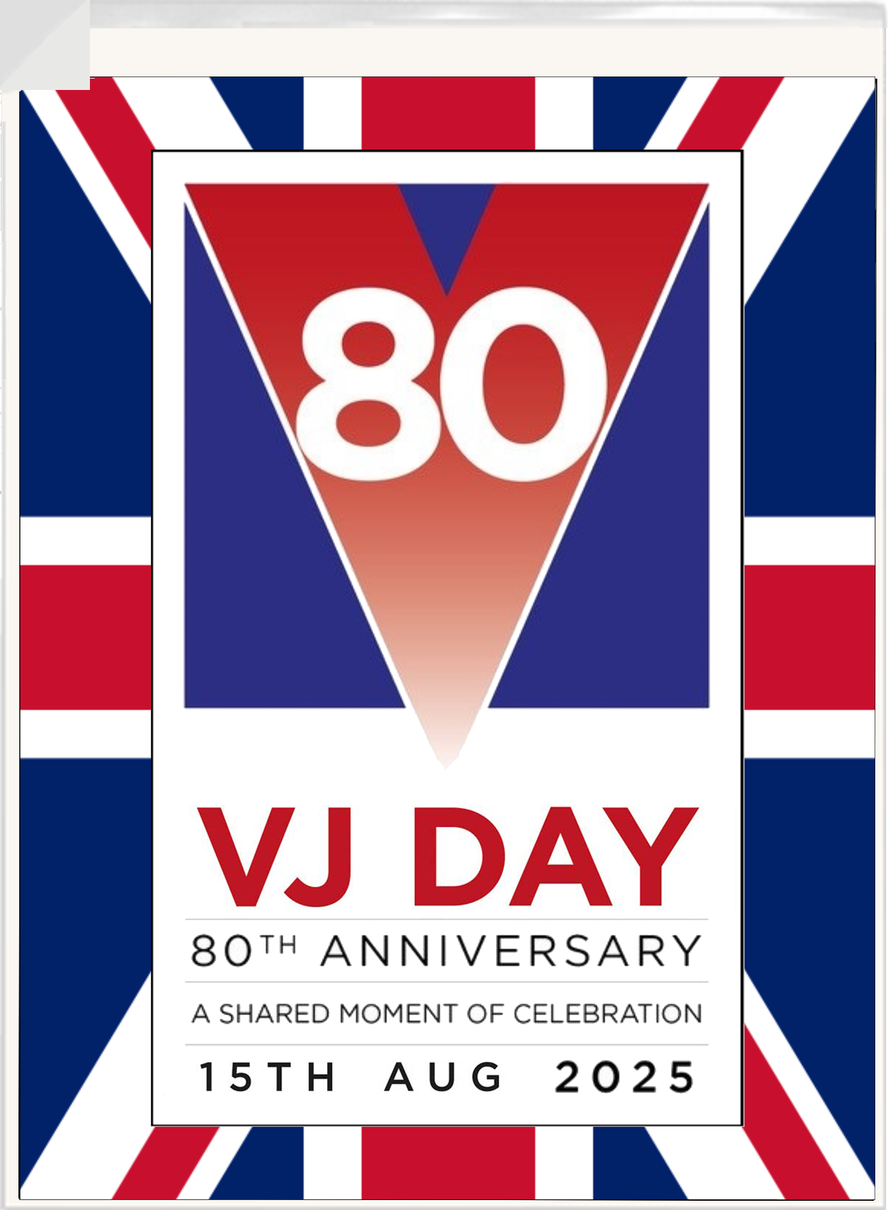 Celebrate 80 Years of Victory over Japan: VJ Day 80th Anniversary Premium A4 Size Cake Topper D5