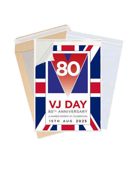 Celebrate 80 Years of Victory over Japan: VJ Day 80th Anniversary Premium A4 Size Cake Topper D5