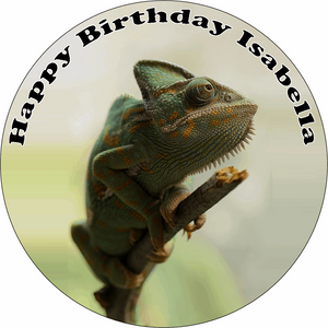 CHAMELEON 7.5" PREMIUM Edible ICING Cake Topper LIZARD ANIMAL DECORATION D1