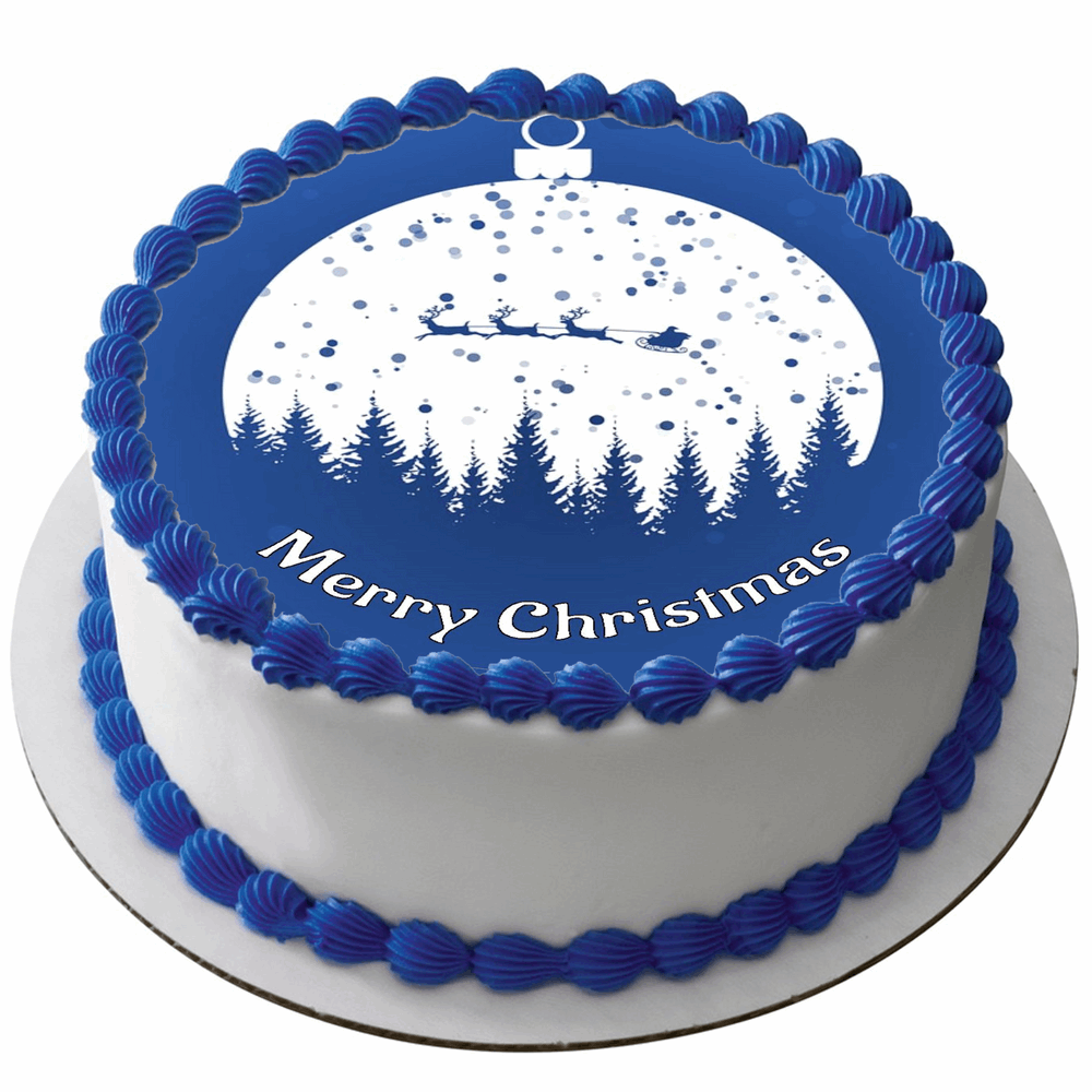 Edible Rice Topper Edible Christmas Rice Paper Cake Topper Decoration 7.5