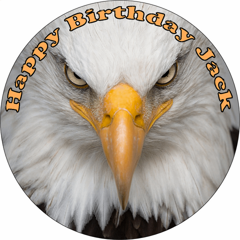 EAGLE 7.5" ROUND ICING EDIBLE PREMIUM CAKE TOPPER 19CM DIAMETRE BIRD D2