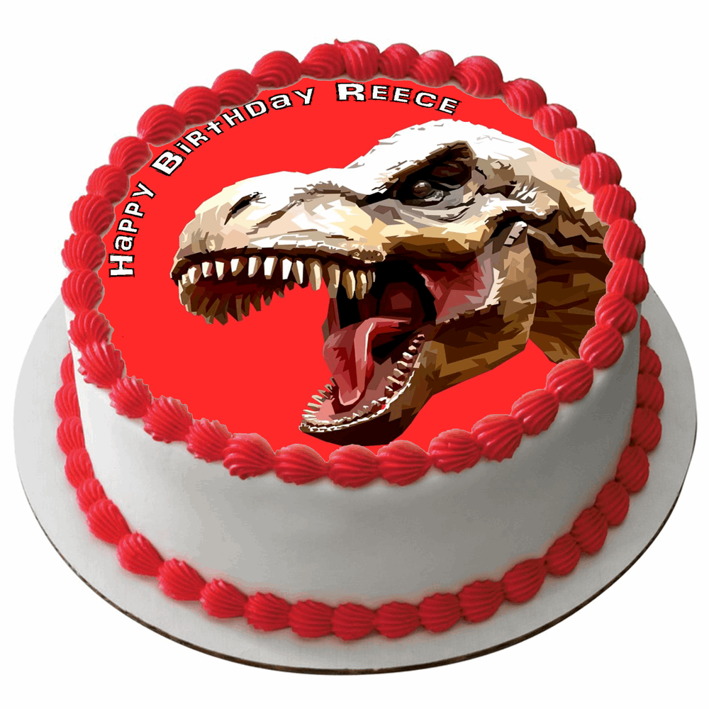 DINOSAUR A4 RICE WAFER PAPER EDIBLE PREMIUM CAKE TOPPER 20CM X 27CM D6