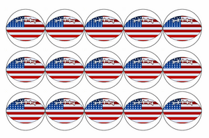 15x American Football Premium Rice Wafer Paper Cup Cake Toppers round fairy D2