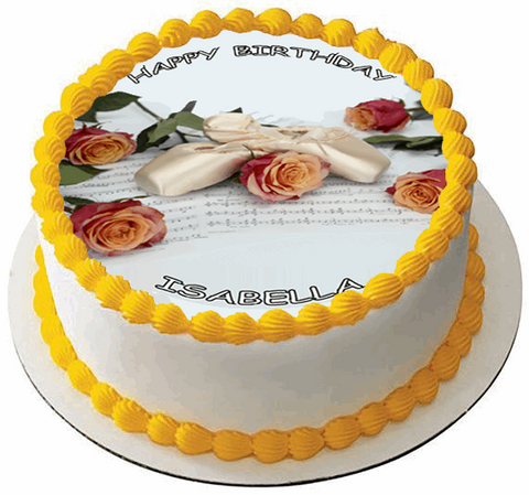 BALLET SHOES BALLERINA 7.5 PREMIUM Edible ICING Cake Topper DECORATION D3