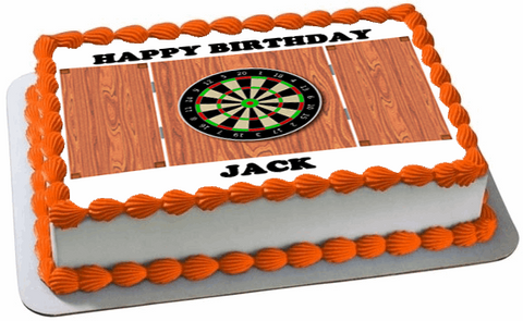 DARTBOARD PREMIUM A4 EDIBLE RICE CARD DARTS CAKE TOPPER DECORATION D2