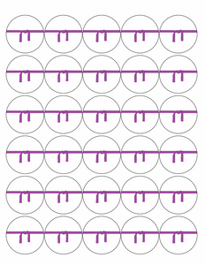 30 KARATE 40mm PREMIUM EDIBLE MARTIAL ART PURPLE BELT CUPCAKE CAKE TOPPERS D4