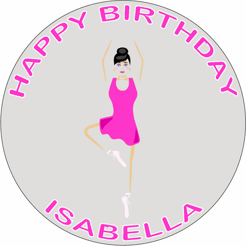 BALLET BALLERINA 7.5 PREMIUM Edible ICING Cake Topper DANCING D4