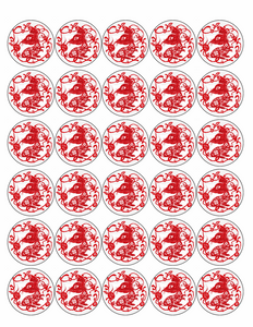 30 CHINESE NEW YEAR CHINA SPRING FESTIVAL PREMIUM EDIBLE CUPCAKE CAKE TOPPERS D1