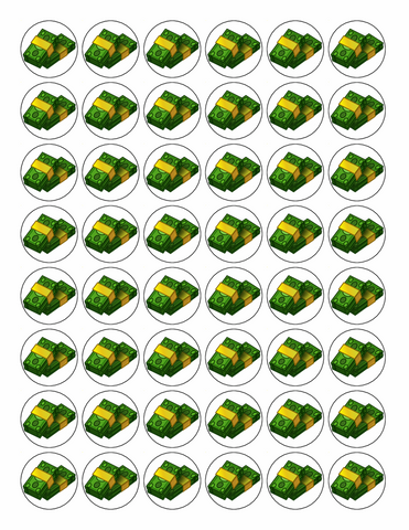 48 MONEY BANK NOTES CASH 3CM PREMIUM EDIBLE RICE WAFER PAPER CUP CAKE TOPPERS D1 - KraftyDesigns