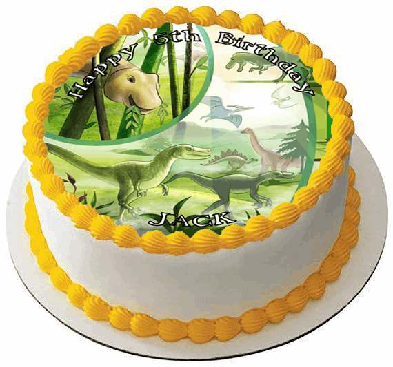 DINOSAURS 7.5 PREMIUM Edible ICING Cake Topper DECORATION D3