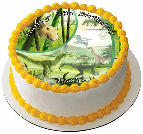 DINOSAURS 7.5 PREMIUM Edible ICING Cake Topper DECORATION D3