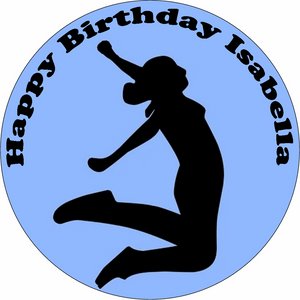 DANCING 7.5" ROUND ICING EDIBLE PREMIUM CAKE TOPPER 19CM DIAMETRE DANCER D8