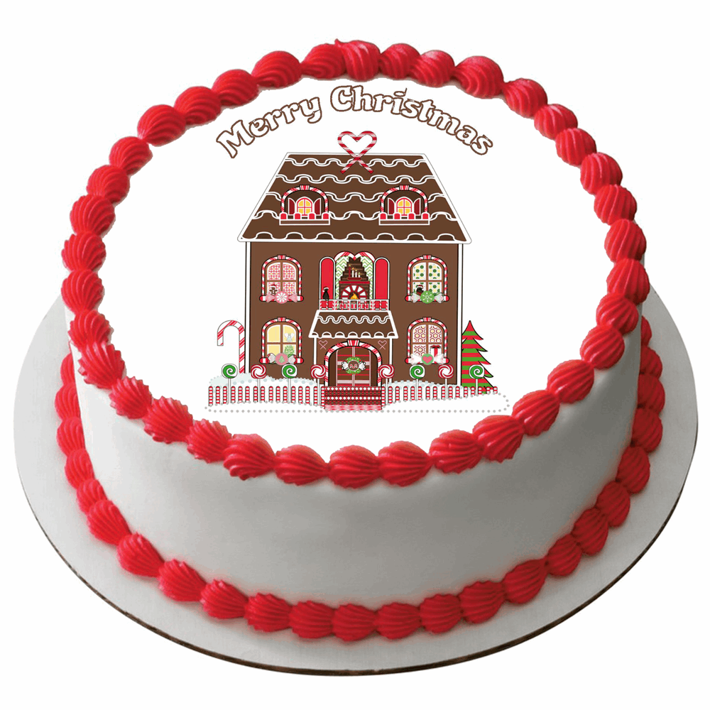 Edible Rice Topper Edible Christmas Rice Paper Cake Topper Decoration 7.5