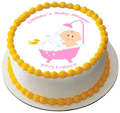 BABY SHOWER 7.5 PREMIUM Edible ICING Cake Topper NEW BORN D3