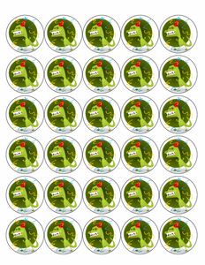 DINOSAUR PARTY 30 x 4cm PREMIUM EDIBLE ICING ROUND CUP CAKE TOPPERS D8