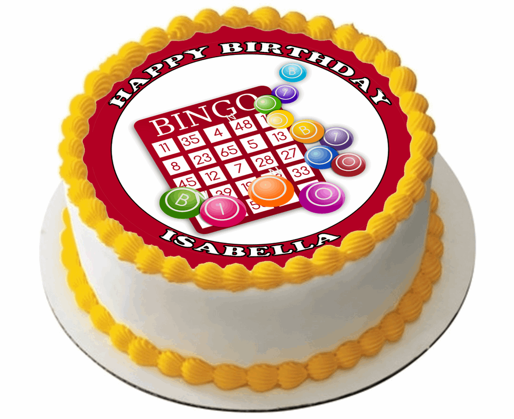 BINGO TICKET BOOK 7.5 PREMIUM Edible ICING Cake Topper DECORATION D1