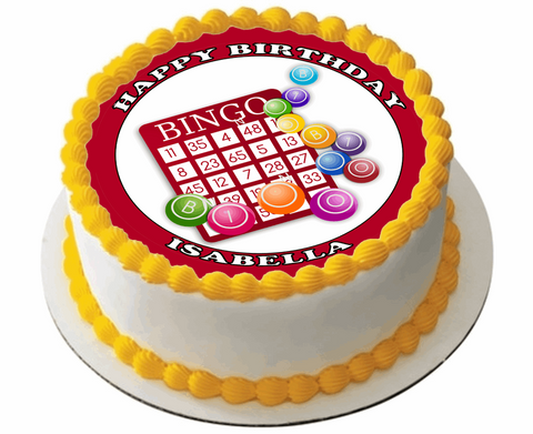 BINGO TICKET BOOK 7.5 PREMIUM Edible ICING Cake Topper DECORATION D1