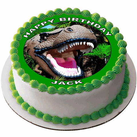 DINOSAUR JURASSIC 7.5 PREMIUM Edible ICING Cake Topper DECORATION D5