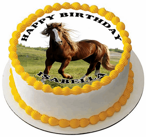 BROWN HORSE 7.5" PREMIUM Edible ICING Cake Topper DECORATION D2