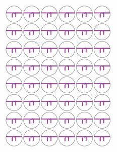 48 KARATE 30mm PREMIUM EDIBLE MARTIAL ART PURPLE BELT CUPCAKE CAKE TOPPERS D4