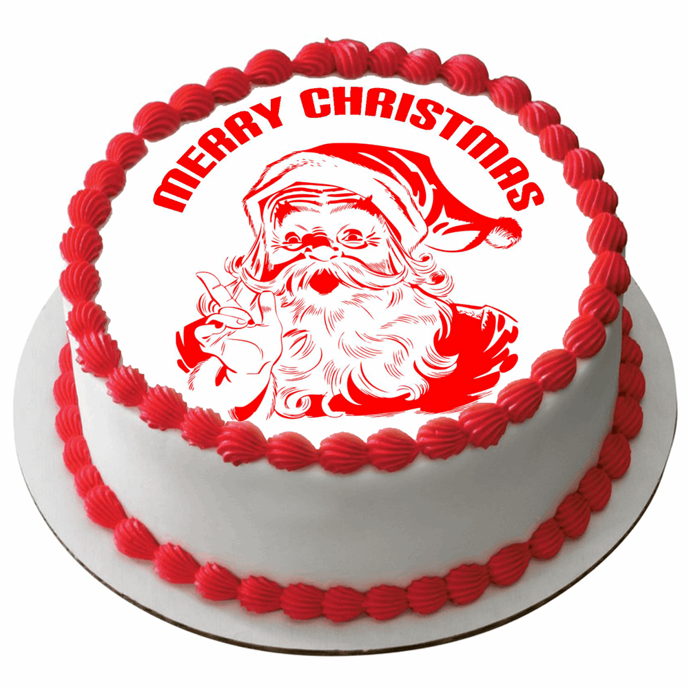 Edible Rice Topper Edible Christmas Rice Paper Cake Topper Decoration 7.5