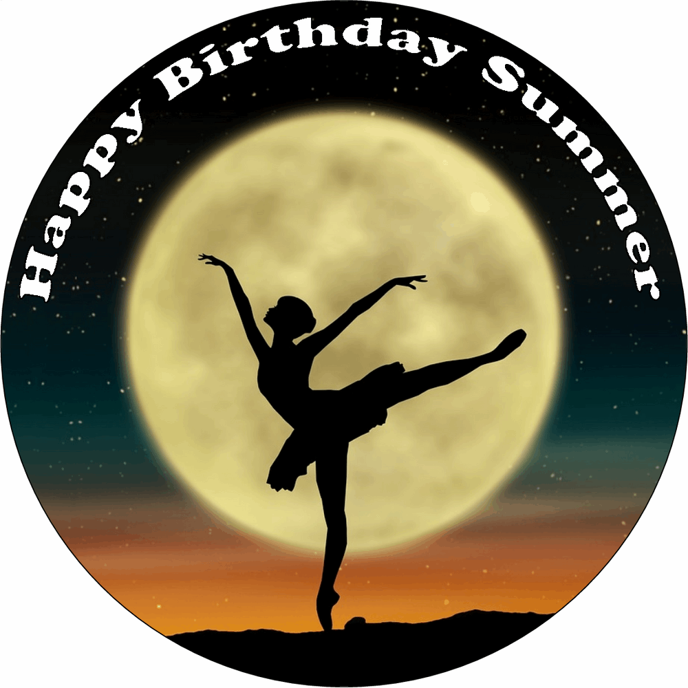 DANCING 7.5" Round RICE WAFER PAPER EDIBLE PREMIUM CAKE TOPPER STREET BALLET D10