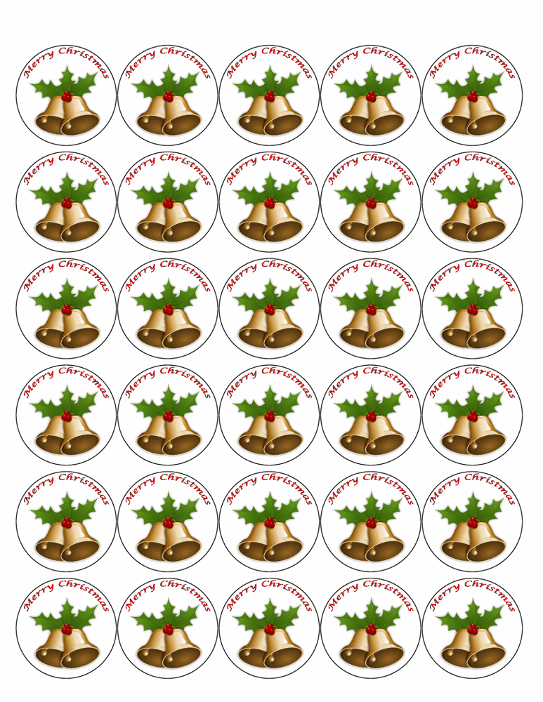 30 x HOLLY AND BELL PREMIUM CHRISTMAS EDIBLE FAIRY CUP CAKE TOPPERS XMAS D41