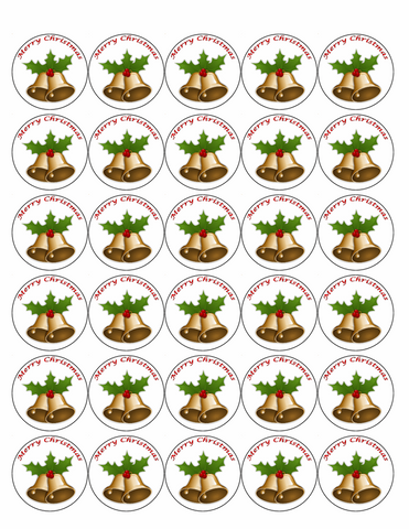 30 x HOLLY AND BELL PREMIUM CHRISTMAS EDIBLE FAIRY CUP CAKE TOPPERS XMAS D41