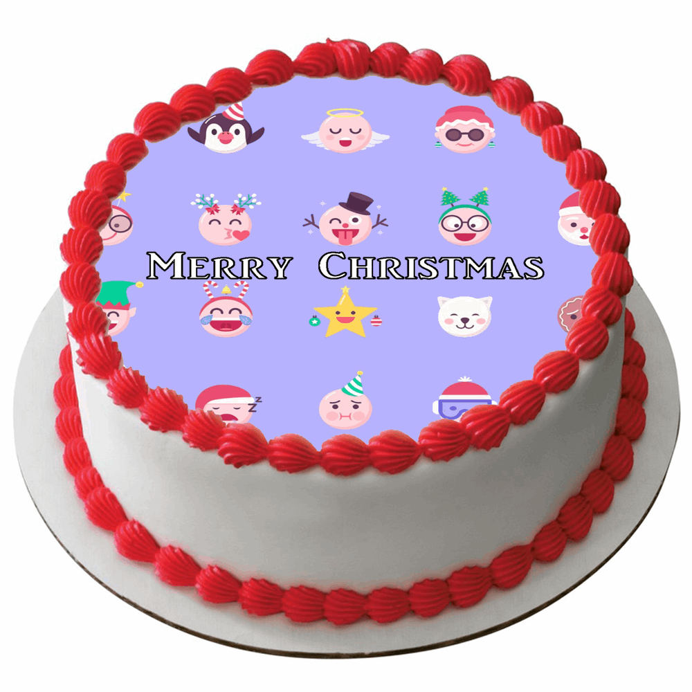 Edible Rice Topper Edible Christmas Rice Paper Cake Topper Decoration 7.5