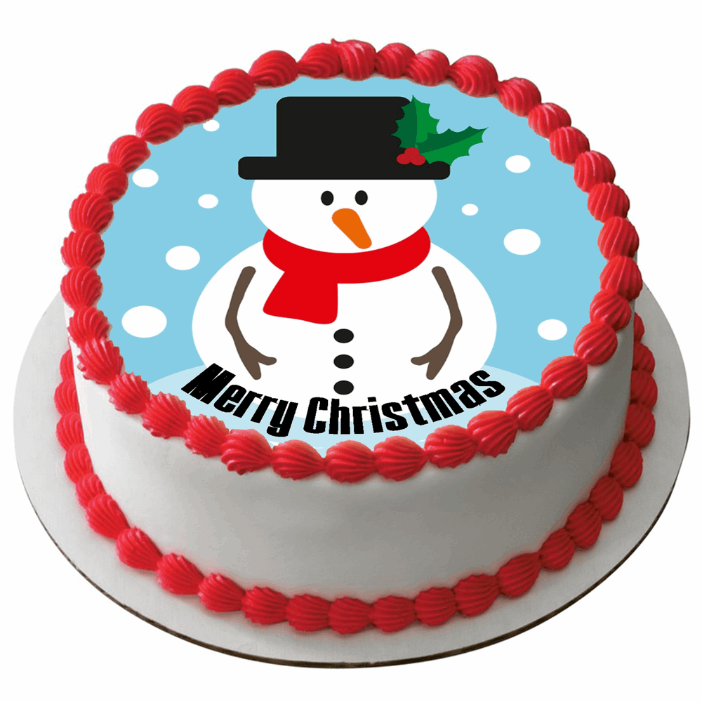 Edible Rice Topper Edible Christmas Rice Paper Cake Topper Decoration 7.5