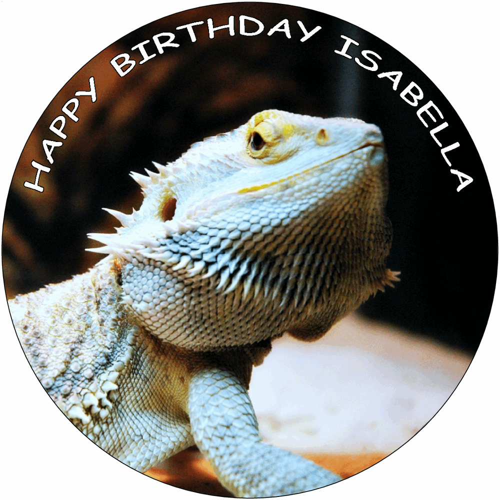 BEARDED DRAGON 7.5 PREMIUM Edible ICING Cake Topper DECORATION D1