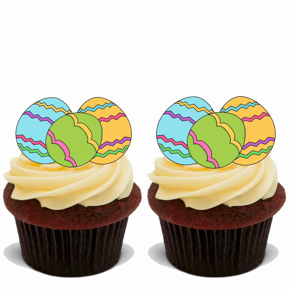 15 PREMIUM EASTER STAND UP EDIBLE RICE CARD FLAT Cup Cake Toppers decoration D32