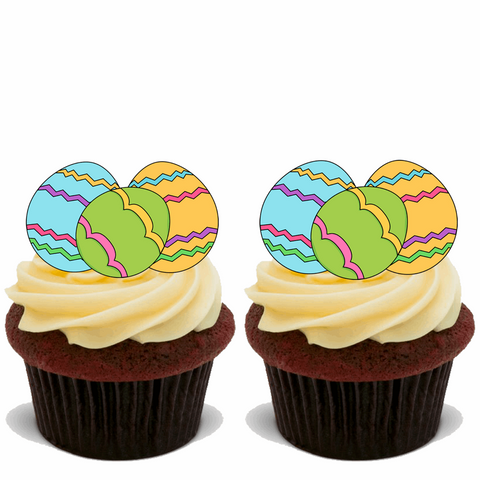 15 PREMIUM EASTER STAND UP EDIBLE RICE CARD FLAT Cup Cake Toppers decoration D32