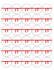 30 KARATE 40mm PREMIUM EDIBLE 4CM MARTIAL ART RED BELT CUPCAKE CAKE TOPPERS D2