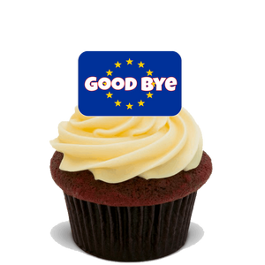 30x BREXIT STAND UP PREMIUM EDIBLE RICE CARD FLAT  Cup Cake Toppers UK EU D7