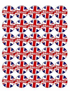 BREXIT PREMIUM 30x4cm Edible ICING Cake Toppers UK Flag Decoration Celebration 5