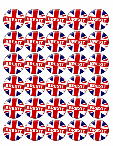 BREXIT PREMIUM 30x4cm Edible ICING Cake Toppers UK Flag Decoration Celebration 5
