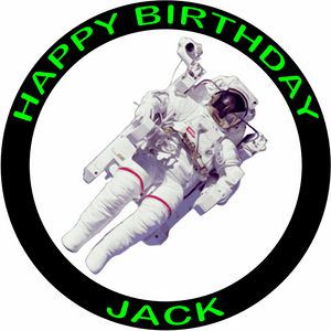 ASTRONAUT SPACE WALK 7.5 PREMIUM Edible ICING Cake Topper D2