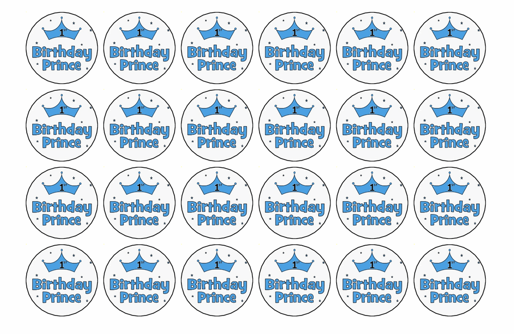 24x 1st BIRTHDAY PREMIUM EDIBLE DECOR WAFER PAPER FAIRY CUPCAKE CAKE TOPPERS D10