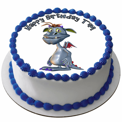 DRAGON 7.5" ROUND RICE WAFER PAPER EDIBLE PREMIUM CAKE TOPPER MYTHICAL D5