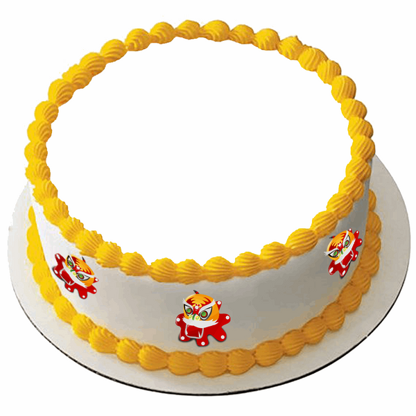 CHINESE NEW YEAR OF THE DRAGON CHINA SPRING FESTIVAL PREMIUM 7.5" ROUND EDIBLE CAKE TOPPERS D2