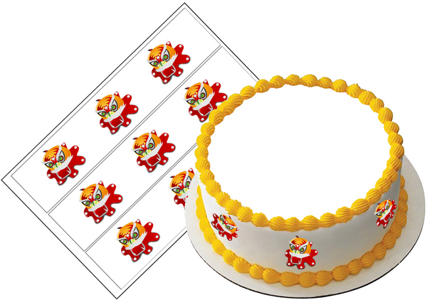 CHINESE NEW YEAR OF THE DRAGON CHINA SPRING FESTIVAL PREMIUM 7.5" ROUND EDIBLE CAKE TOPPERS D2