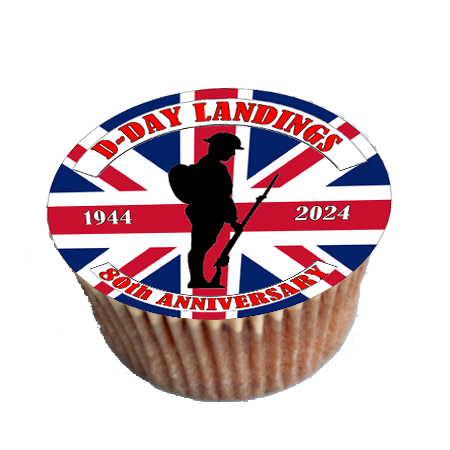 D-Day Landings 80th Anniversary PREMIUM EDIBLE CAKE TOPPERS 30x 4CM D1