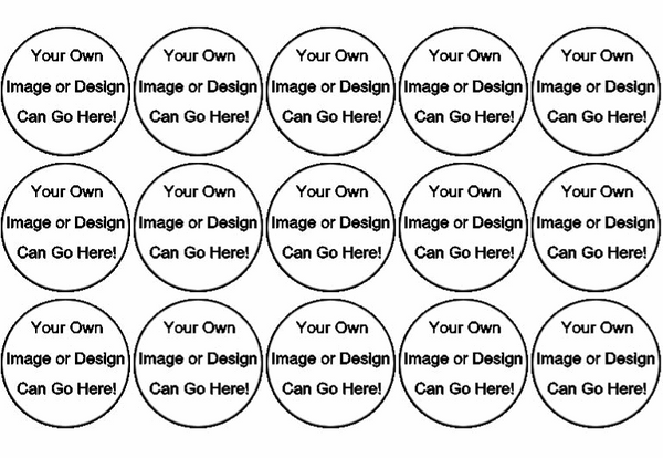 15x Your Own Designed 40mm Rice Paper Cup Cake Fairy Toppers Photo