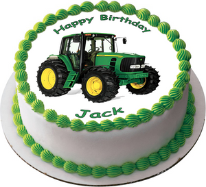 FARM TRACTOR 7.5" PREMIUM Edible RICE Cake Topper DECORATION FARMER D1