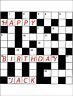 CROSSWORD - A4 PREMIUM Rice Paper Cake Topper QUIZ PUZZLE D1